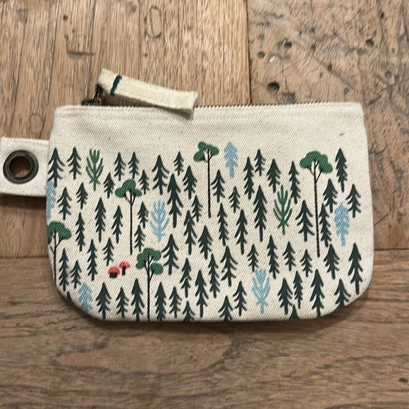 NWOT Danica Studio “Hill and Dale” Small Zipper Pouch – Forest Mushrooms Design - Picture 3 of 5